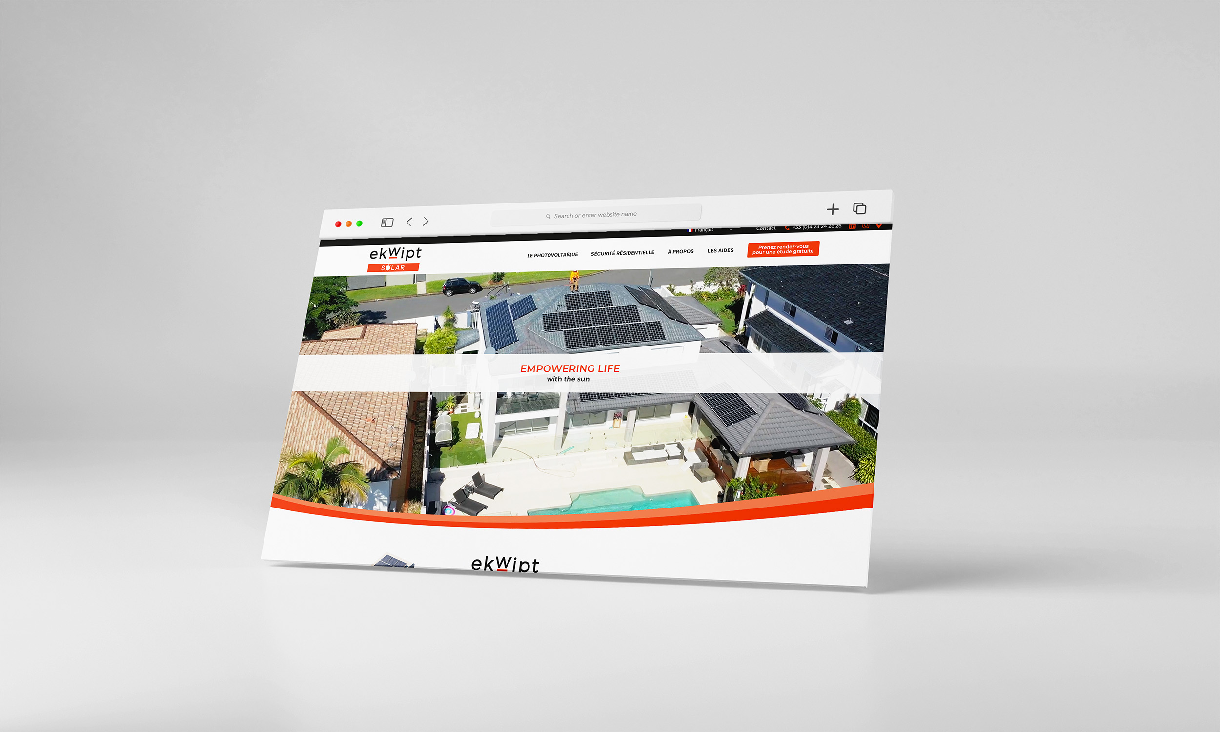 Illustration du projet Création de site internet - Ekwipt Solar
