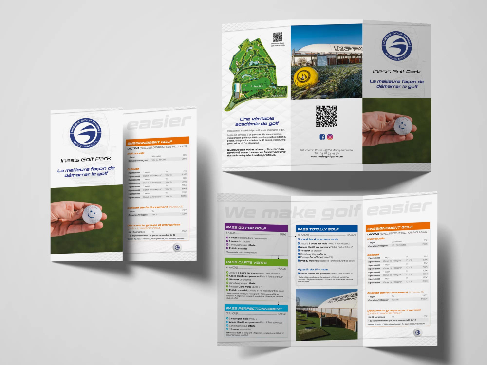 Illustration du projet Communication print - Inesis Golf Park