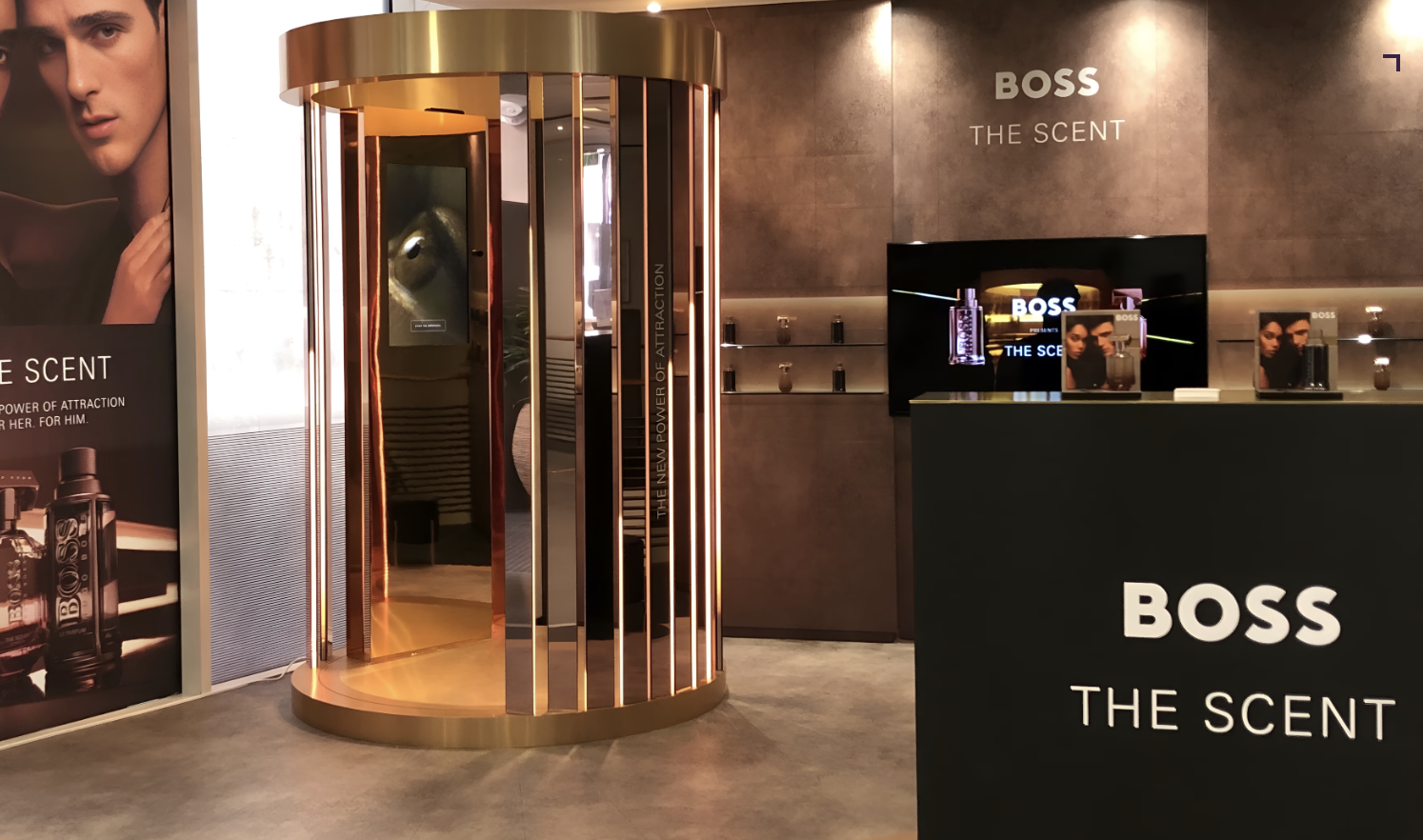 Illustration du projet Hugo Boss - The Scent - Videobooth Retail