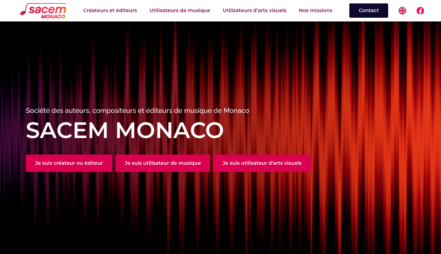 Illustration du projet Refonte site SACEM MONACO