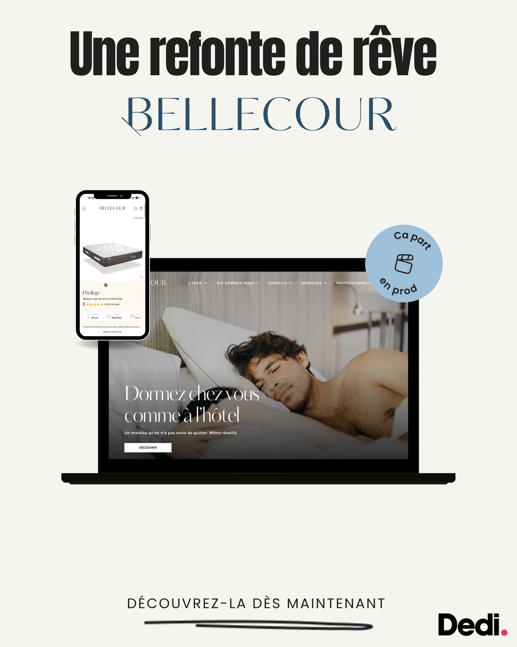 Illustration du projet Refonte du site e-commerce Bellecour Literie sur Shopify
