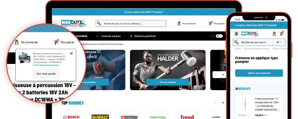 Illustration du projet MaxOutil Magento Hyvä Checkout