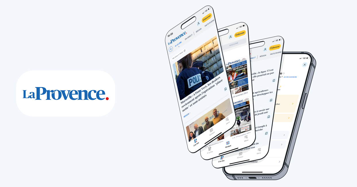 Illustration du projet Renforcer l'engagement et la conversion des lecteurs sur l'application mobile de ce titre de presse