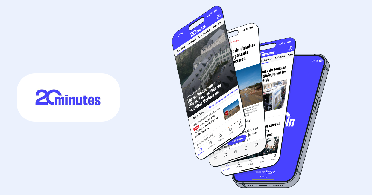 Illustration du projet Refonte et évolution des applications mobiles 20 Minutes
