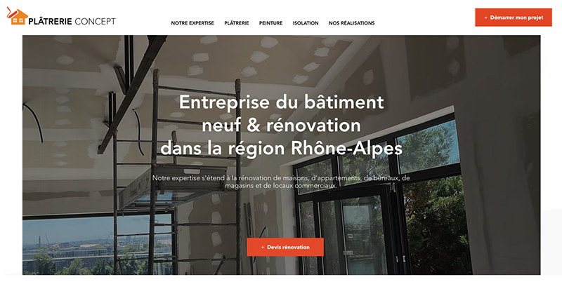 Illustration du projet Plâtrerie Concept