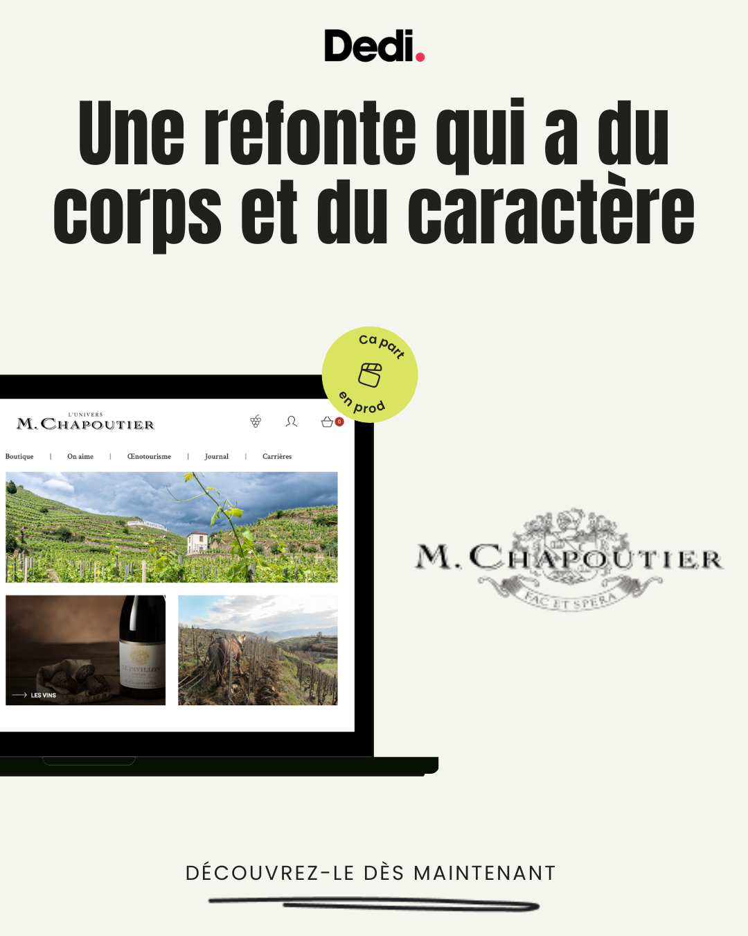 Illustration du projet Accompagnement digital global & maintenance évolutive du site M. Chapoutier