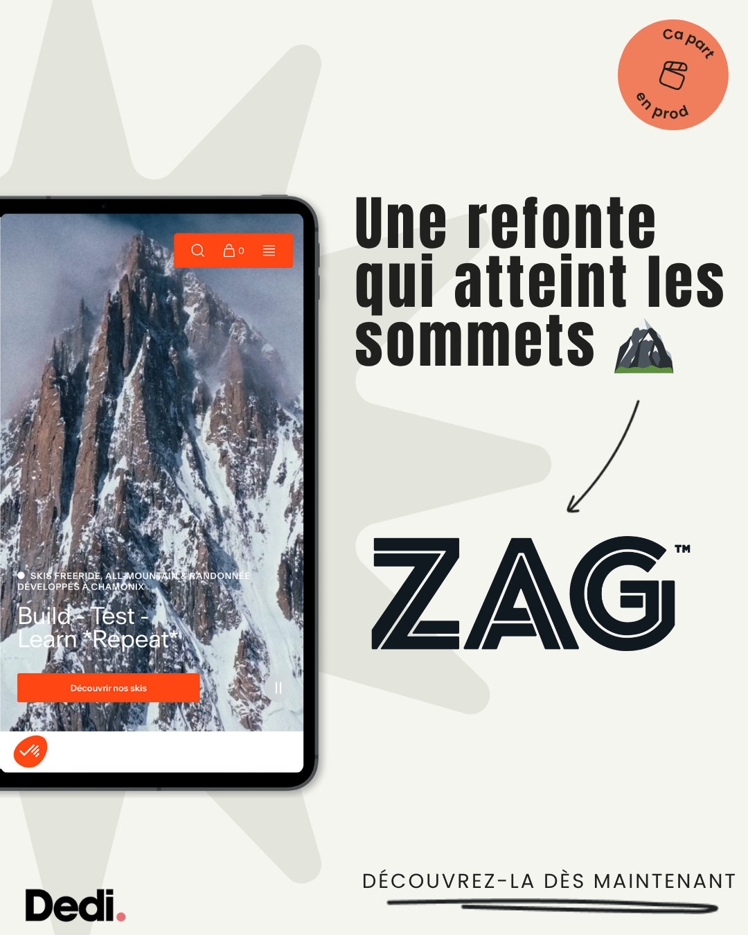 Illustration du projet Refonte e-commerce ZAG Skis sur Shopify Plus