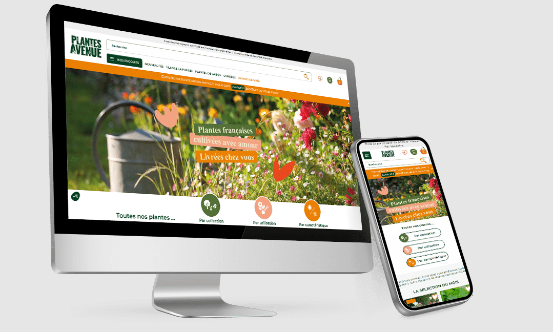 Illustration du projet Site web Plantes Avenue 