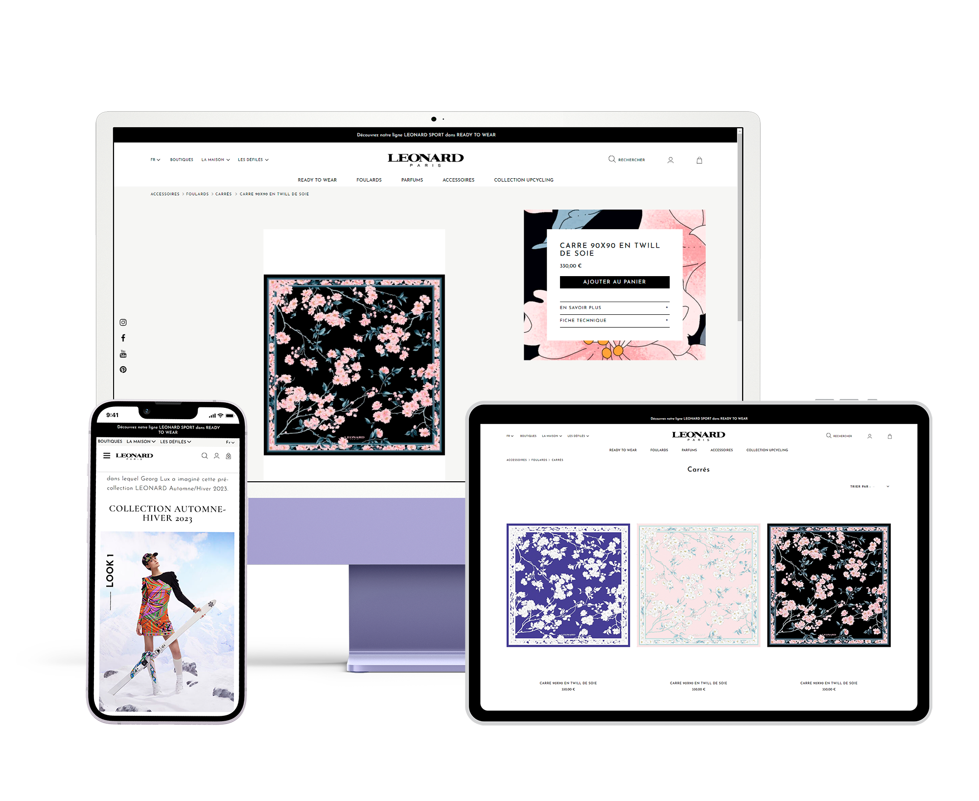 Illustration du projet Site web e-commerce de Leonard Paris 