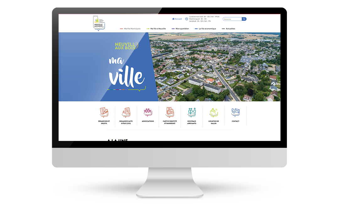 Illustration du projet Site web institutionnel Mairie Neuville-aux-bois