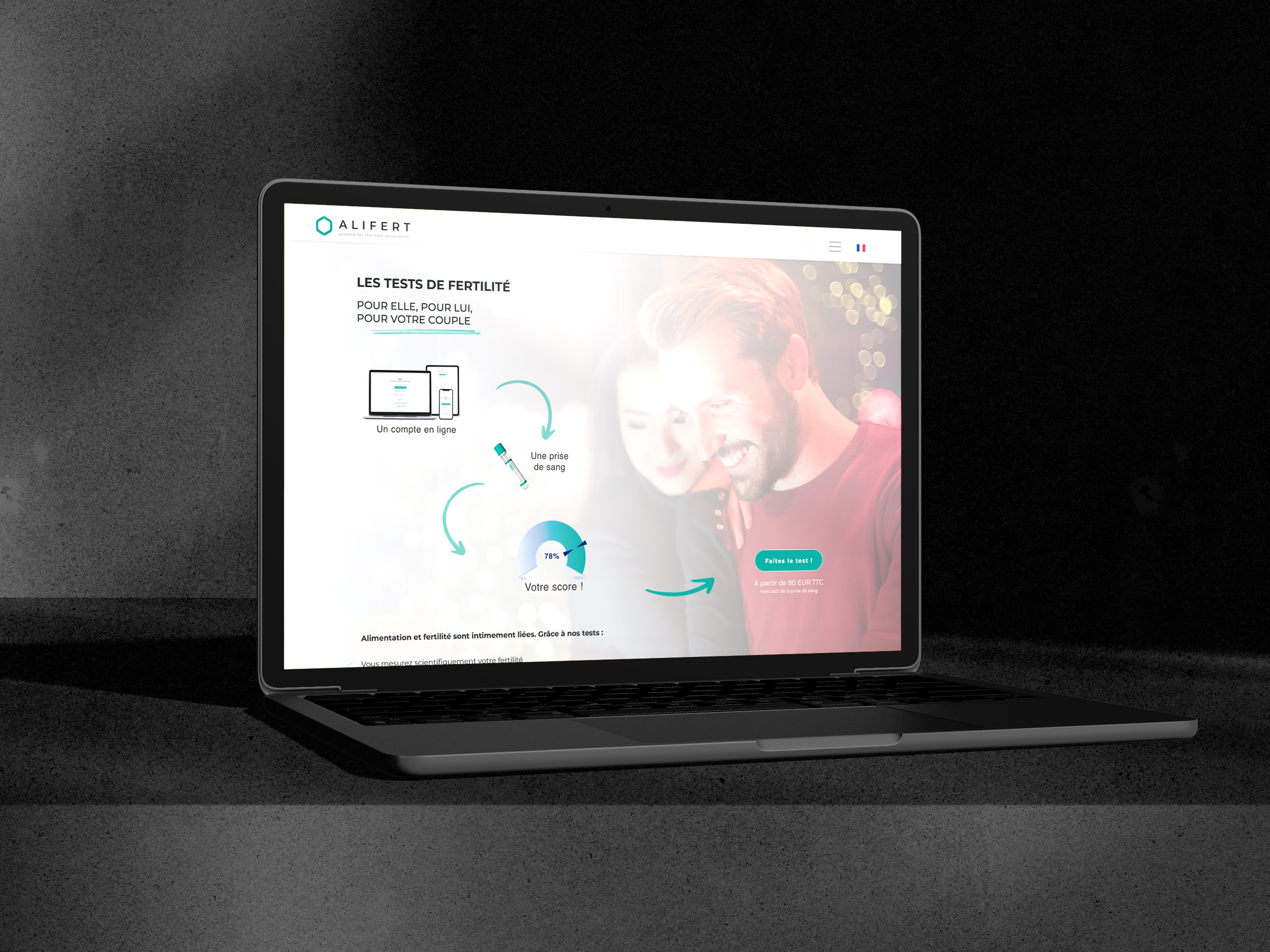 Illustration du projet Site web d'information et de tests de fertilité