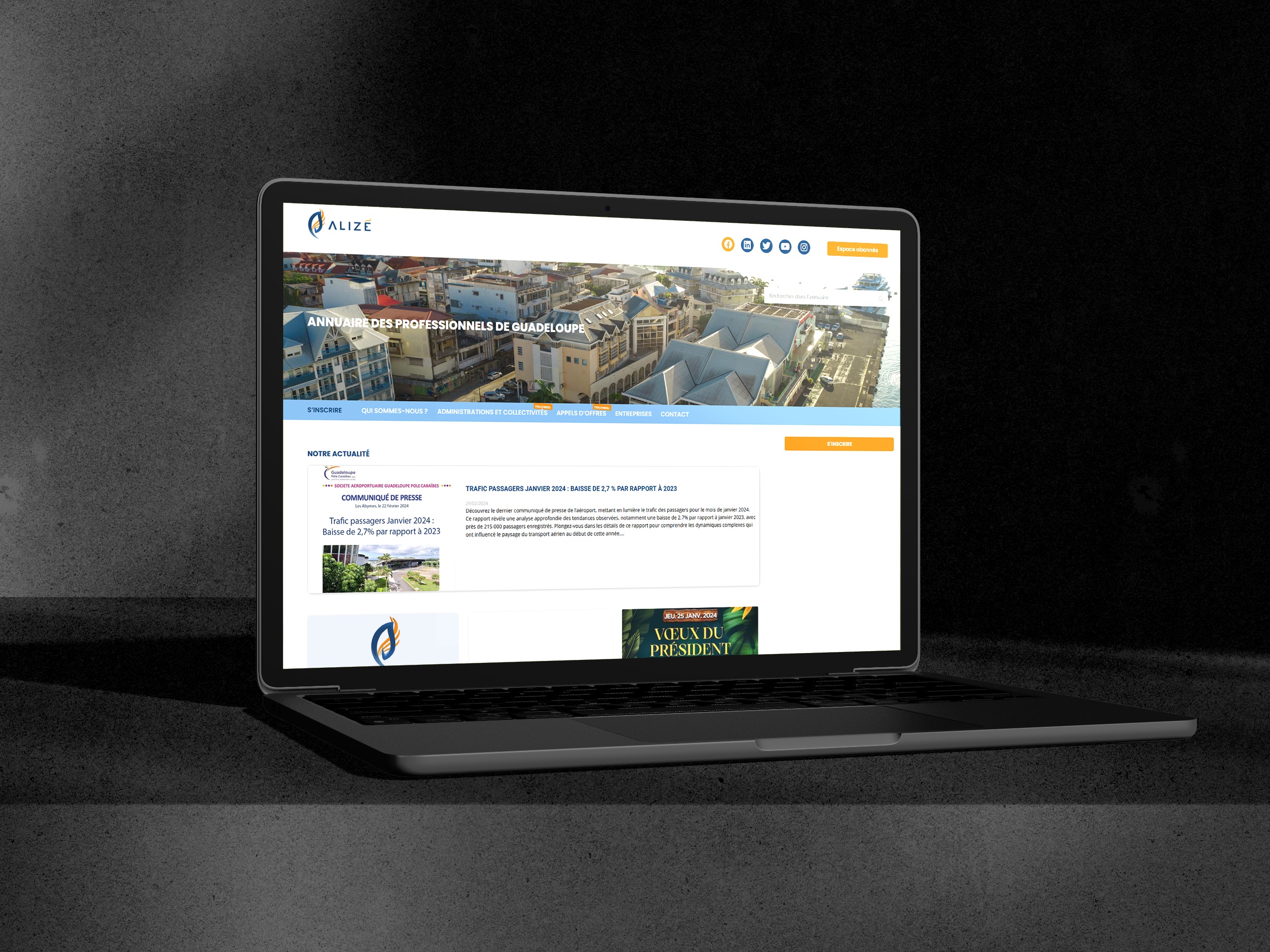 Illustration du projet Annuaire des professionnels en Guadeloupe