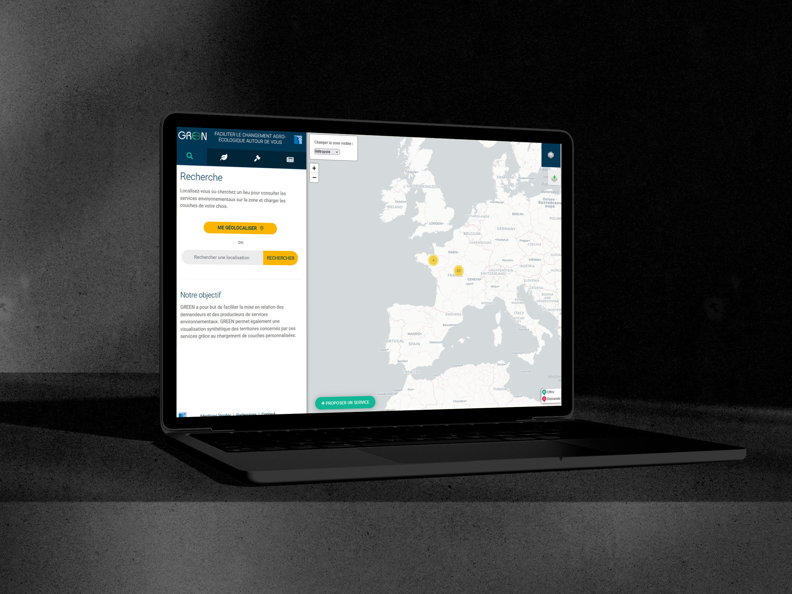 Illustration du projet Projet cartographique OIEau Green