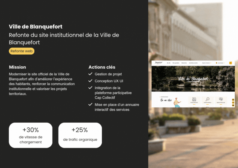 Illustration du projet Refonte du site institutionnel de la Ville de Blanquefort
