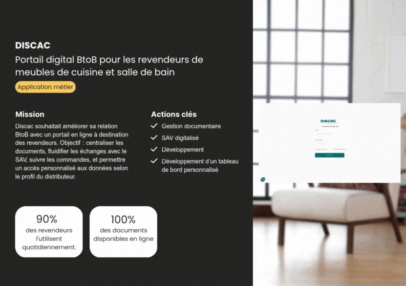 Illustration du projet Réalisation d’une plateforme professionnelle à destination des clients BtoB