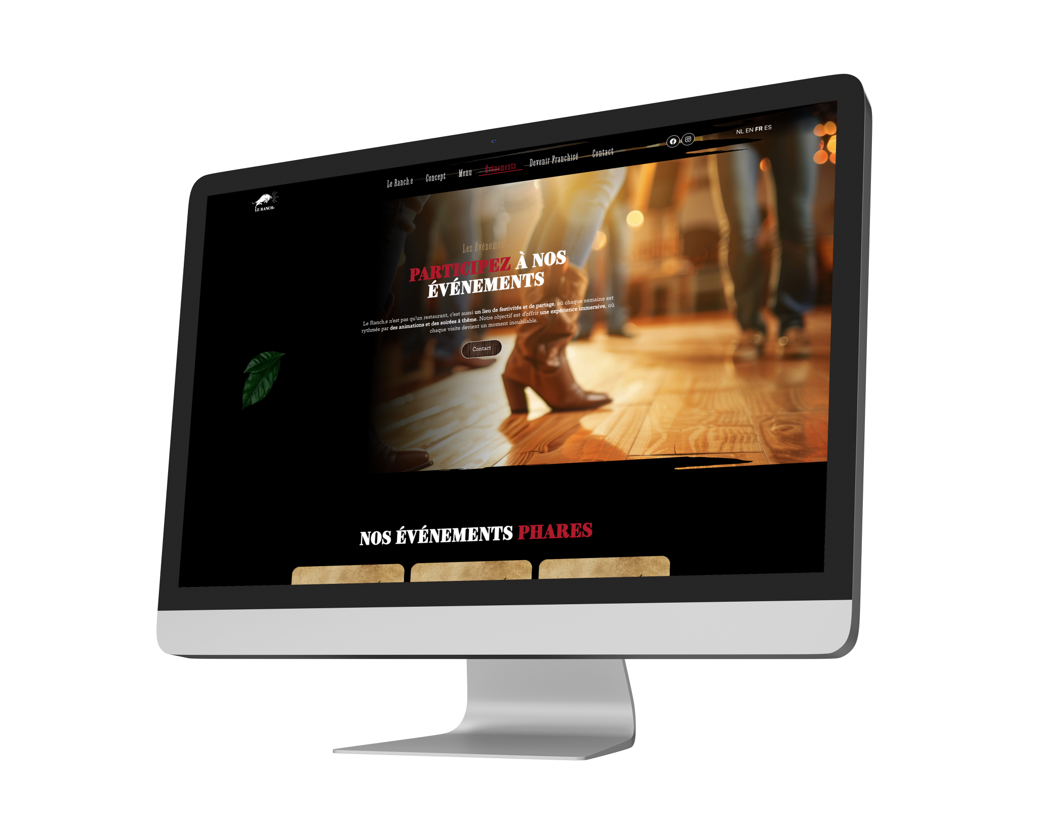 Illustration du projet Site vitrine immersif pour Le Ranch.e