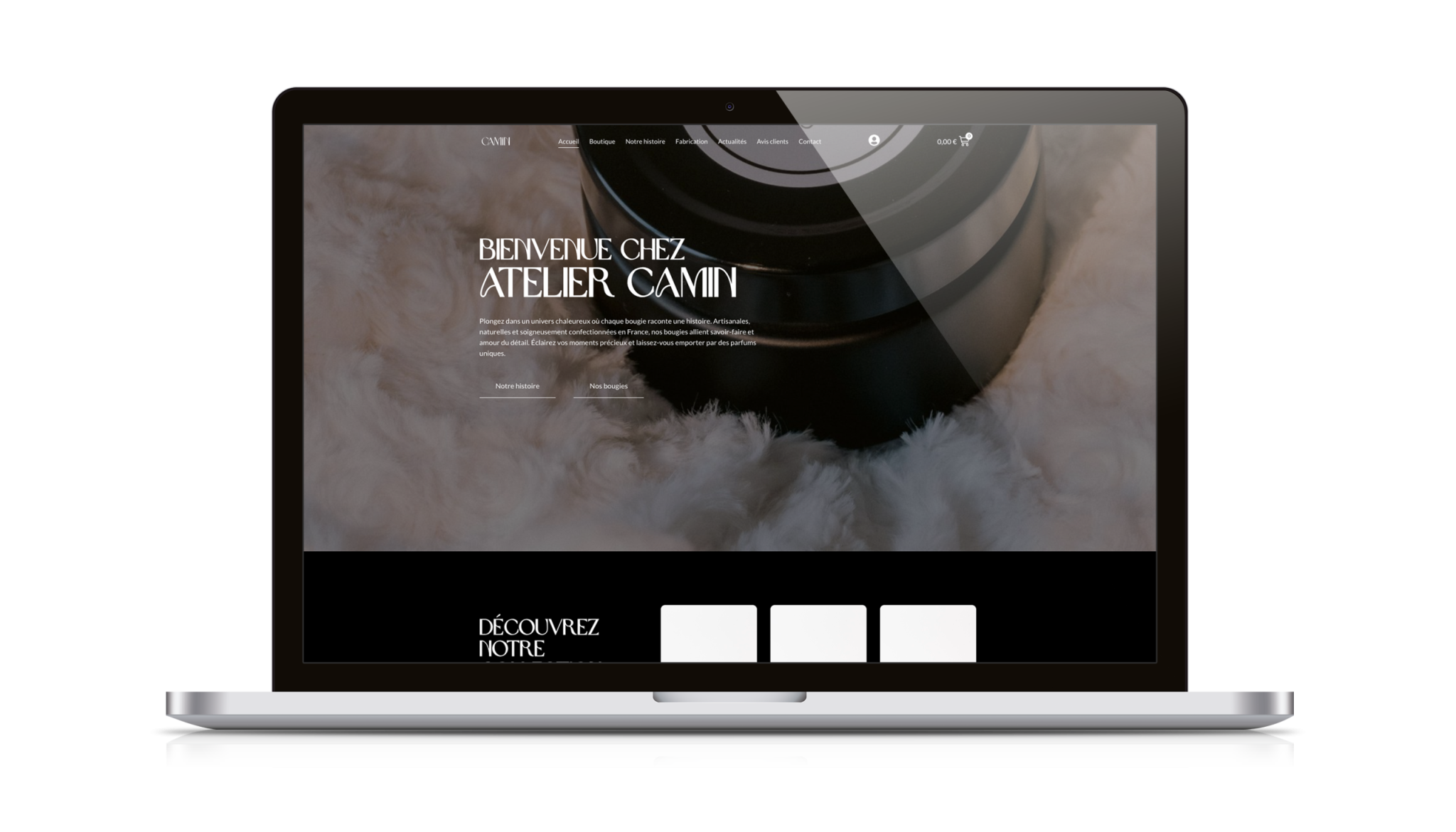 Illustration du projet Création du site e-commerce d’Atelier Camin