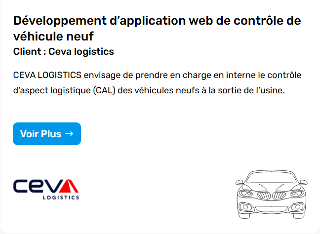 Illustration du projet Développement d’une application web de contrôle de véhicule Neuf