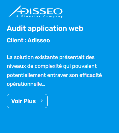 Illustration du projet Audit Application Web