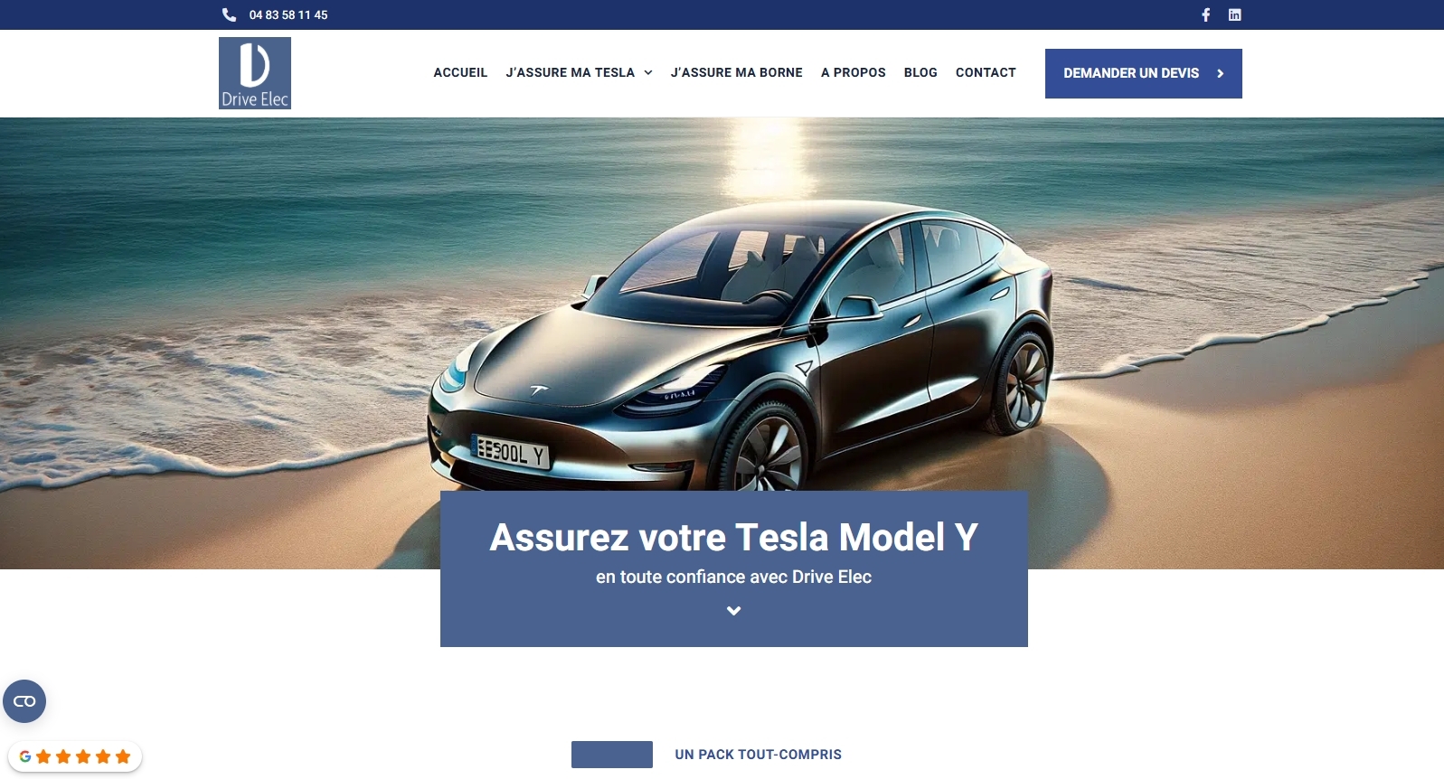 Illustration du projet Refonte et optimisation digitale pour Drive Elec, assurance spécialisée Tesla