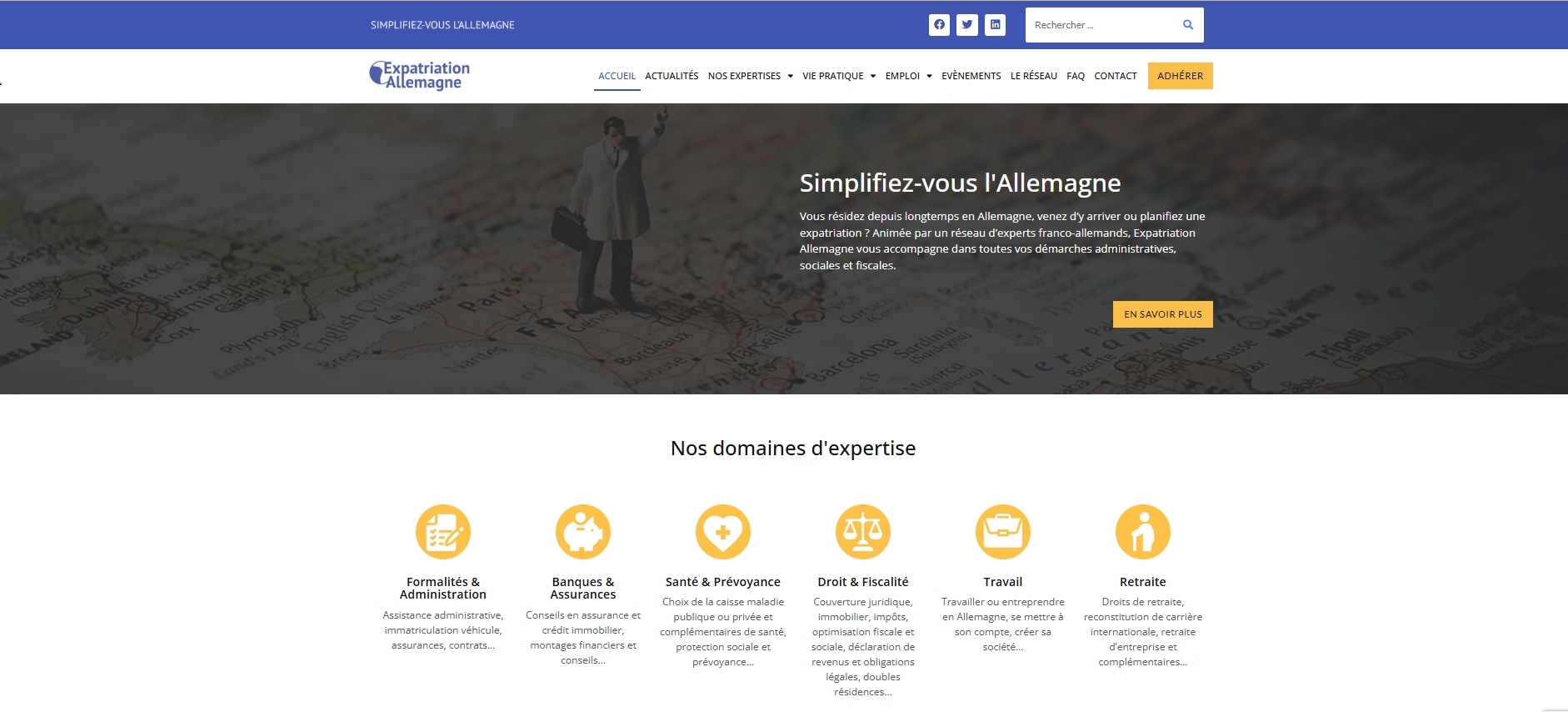 Illustration du projet Plateforme d’accompagnement pour expatriés en Allemagne