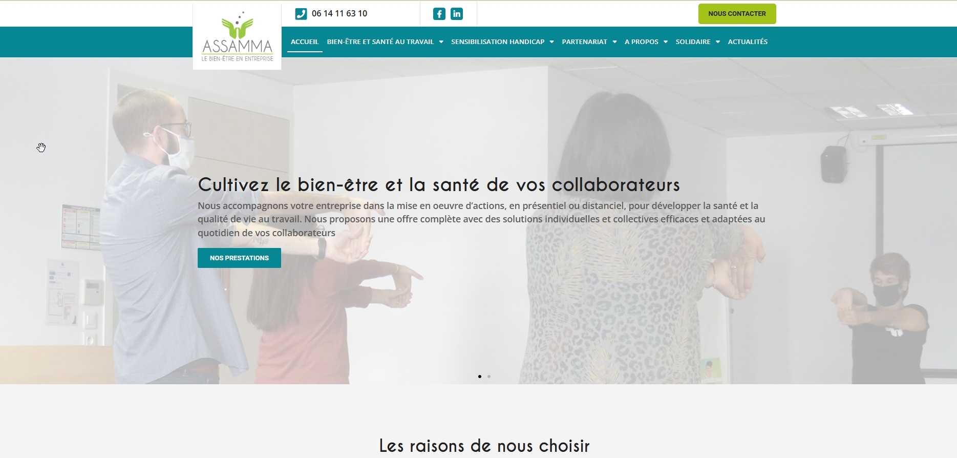 Illustration du projet ASSAMMA  - Programmes bien-être & sensibilisation au handicap en entreprise