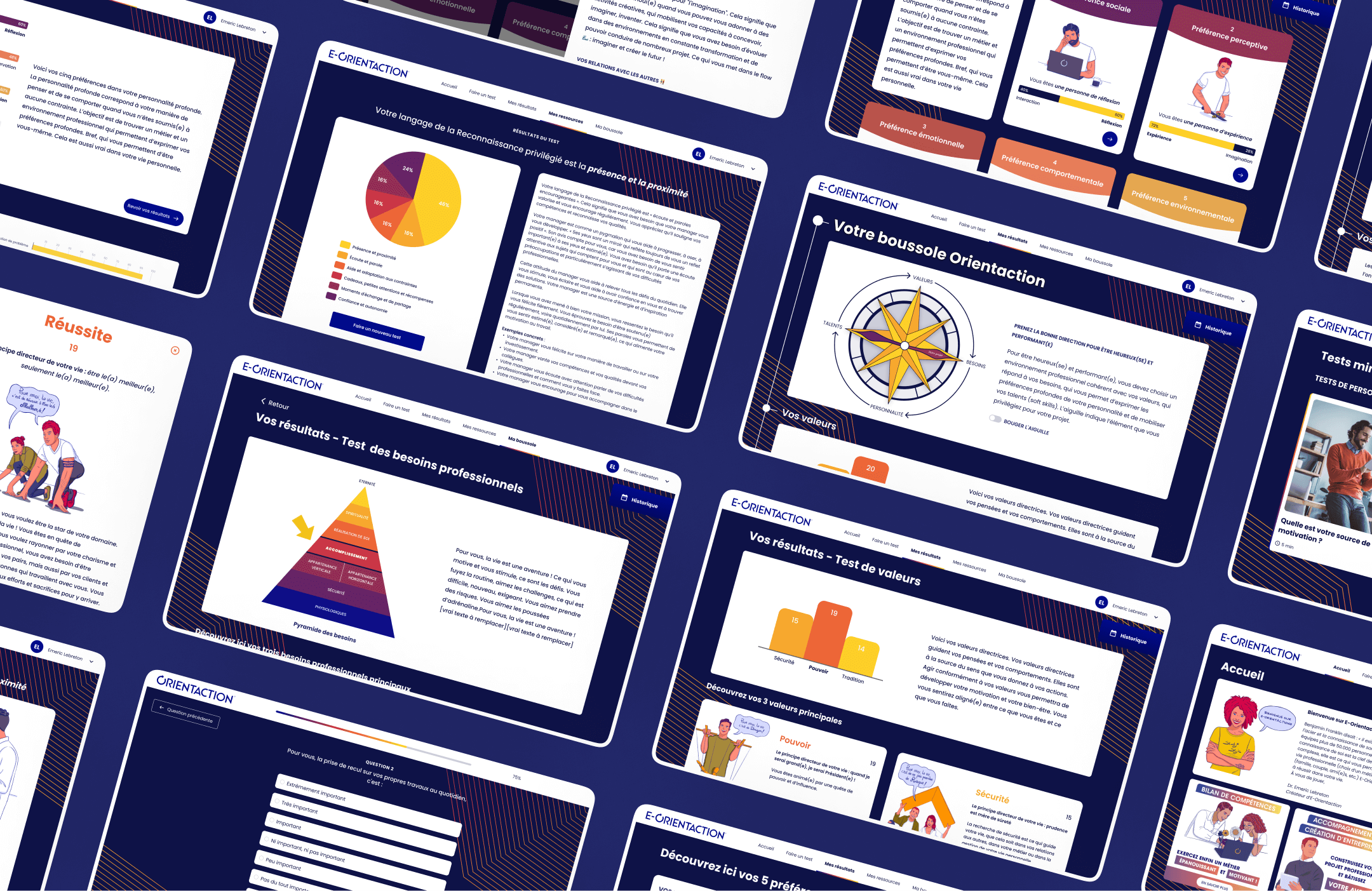 Illustration du projet Application web E-Orientaction - Plateforme de bilan de compétences et d'accompagnement digitalisé