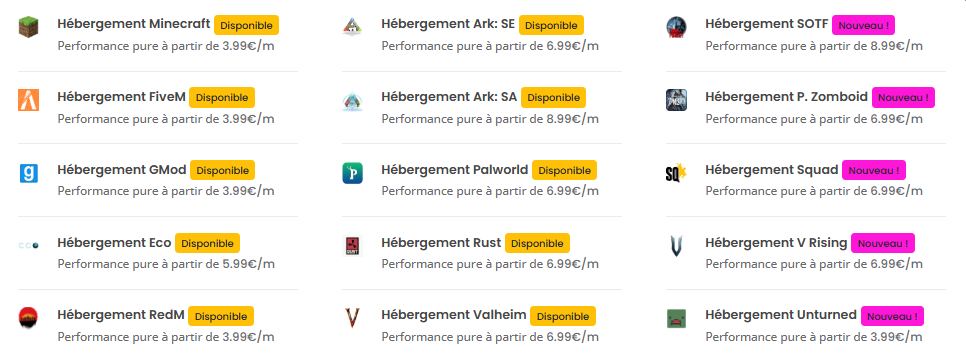 Hopela – Hébergement Cloud & Serveurs de Jeux